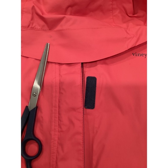 Vineyard Vines Hooded Rain Shep Jacket Watermelon Pink Coral Org $178 - Large - Picture 11 of 12